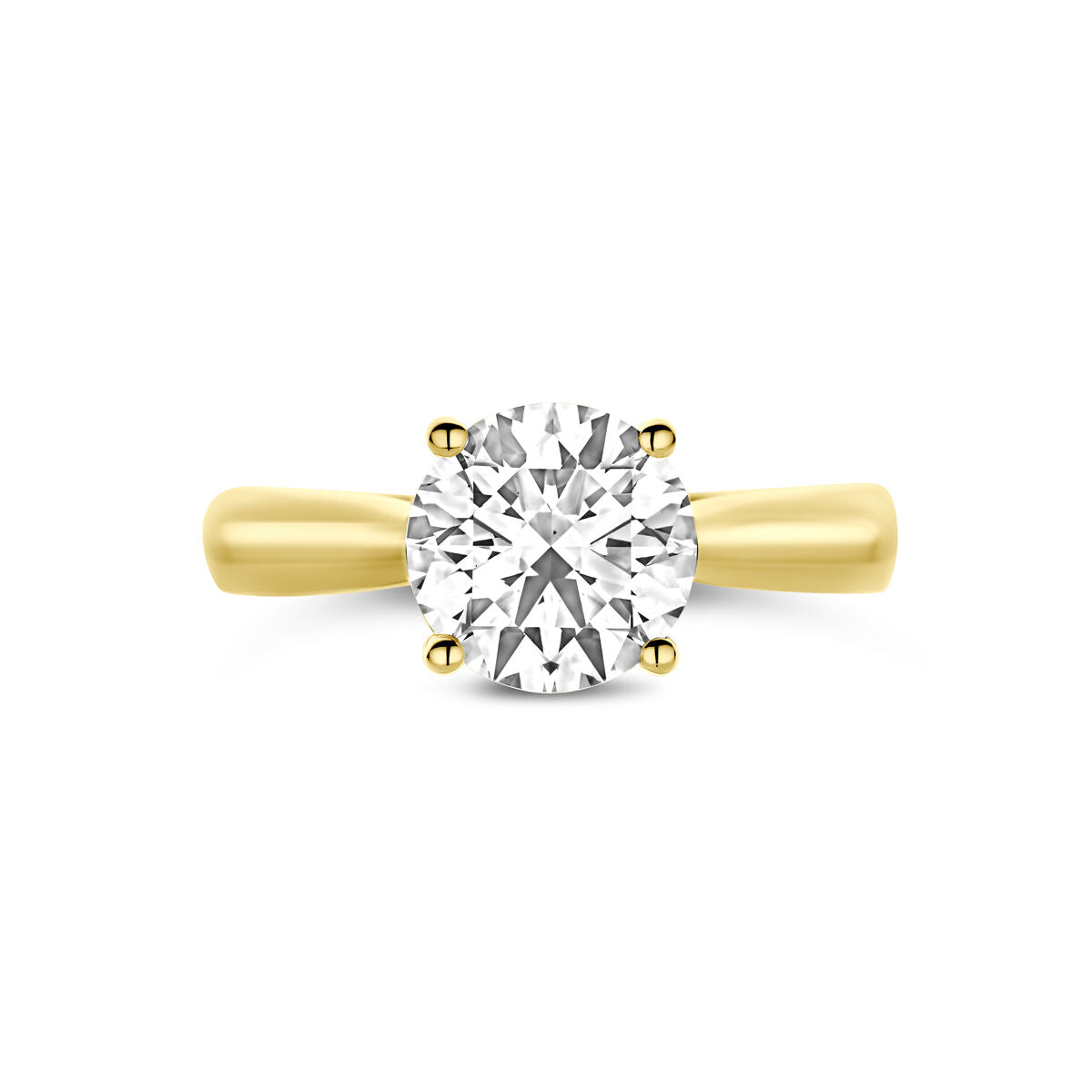 Fantasy Collection Ring lab grown diamant 2.00ct h si 14K geelgoud