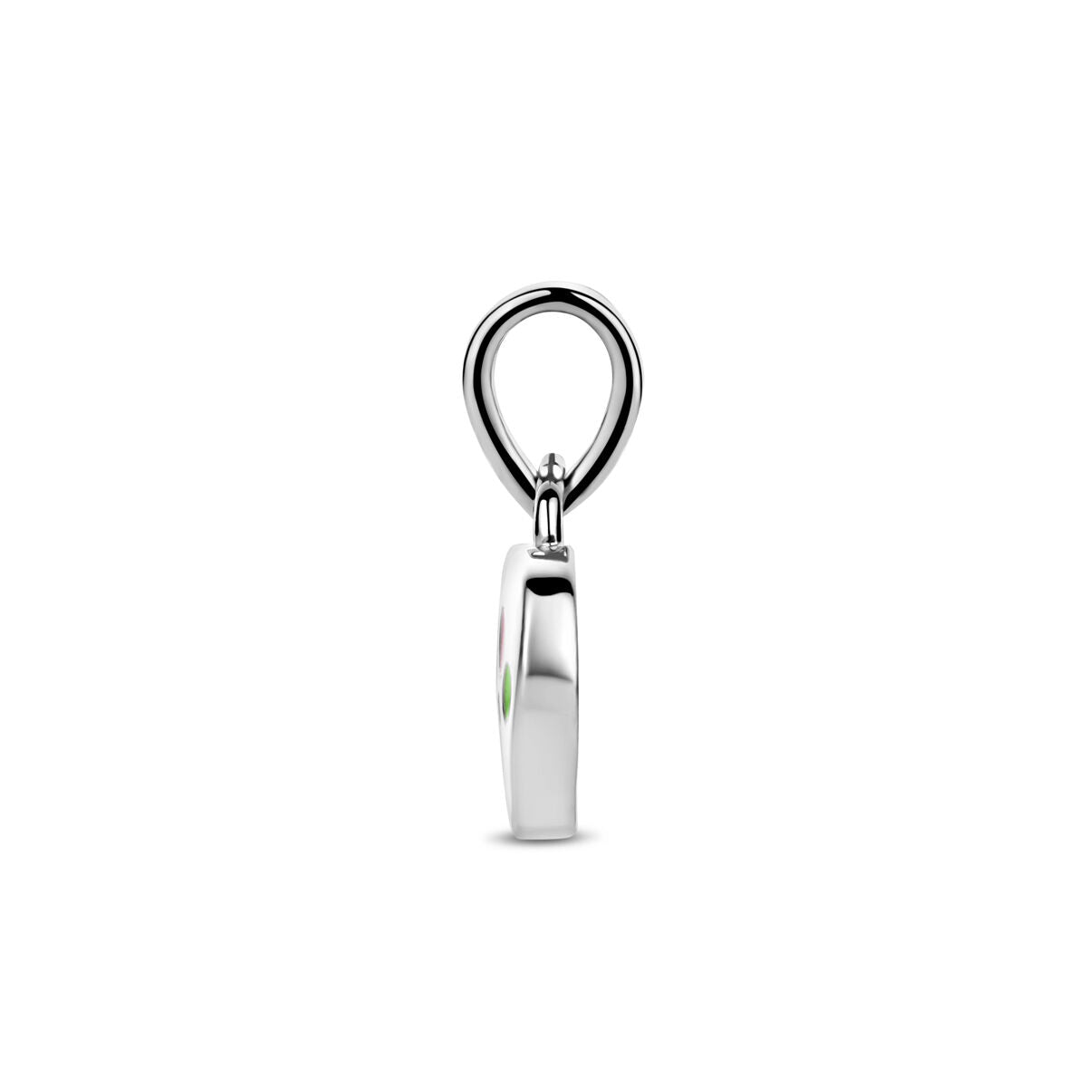 Fantasy Collection Hanger emaille hartje hondenpoten 13 mm zilver