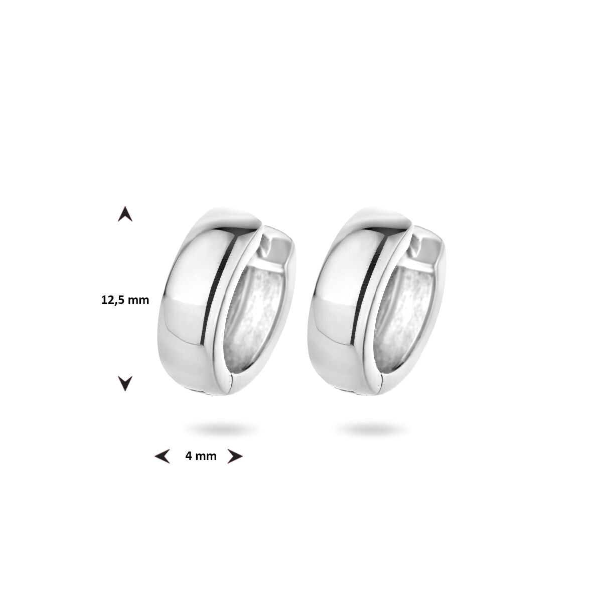 Fantasy Collection Oorbellen 4 mm bol zilver