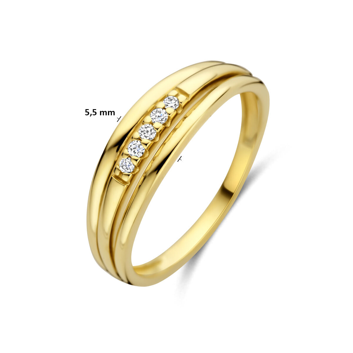 Fantasy Collection Ring diamant 0.05ct h si 14K geelgoud
