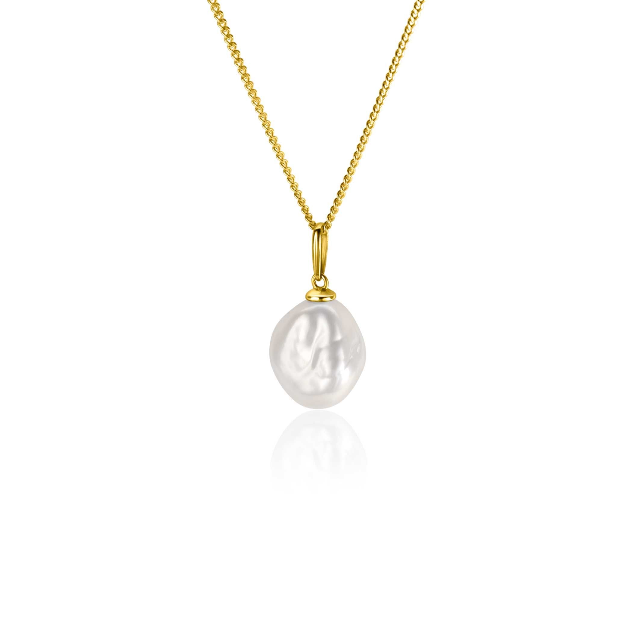 ZINZI 14K Gouden Hanger met Witte Parel ZGH405