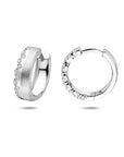 Zilveren gerhodineerde klapoorringen zirkonia poli/mat 17 mm - 1341913