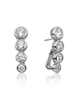 Sparkling Jewels Oorbellen | Tube Push Back Sparkling Jewels Oorbellen Silver - CZ EAS36 - PansiteNederland.nl