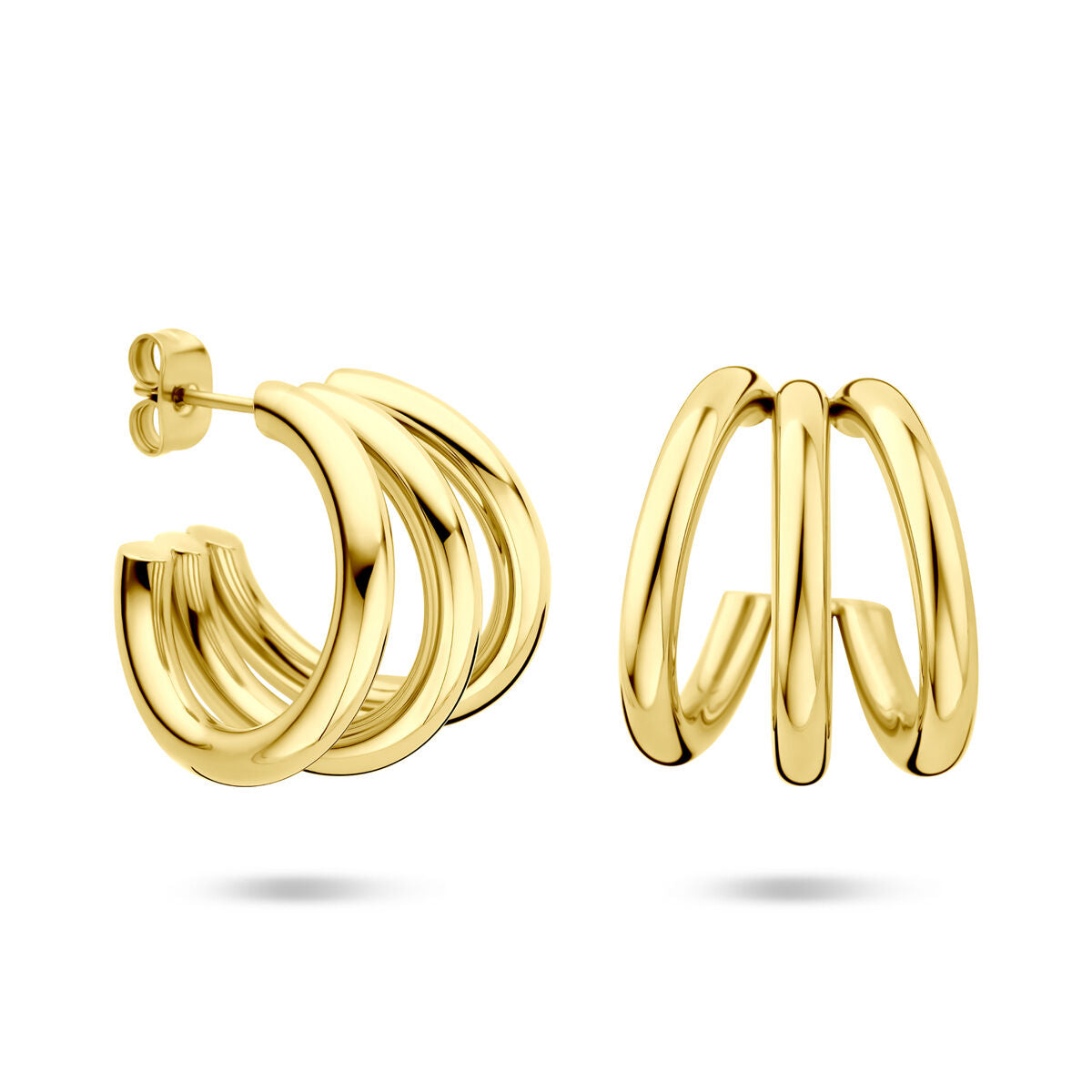 Edelstalen stekeroorringen ion plating 21 mm - 6506148