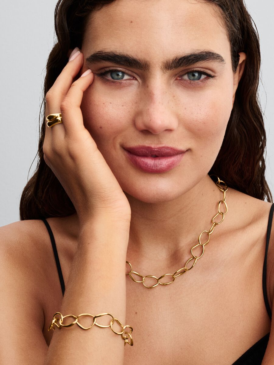 Pandora Organisch Gevormde Schakelketting goudverguld - 363881C00