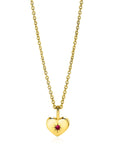 Zinzi JULI hanger 12mm gold plated hart geboortesteen rood robijn zirkonia ZIHY-JUL (zonder collier) - PansiteNederland.nl