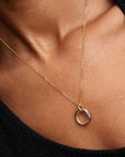 Pandora Essence Organisch Gevormde Ketting met Tweekleurige Hanger - 363882C00 - PansiteNederland.nl