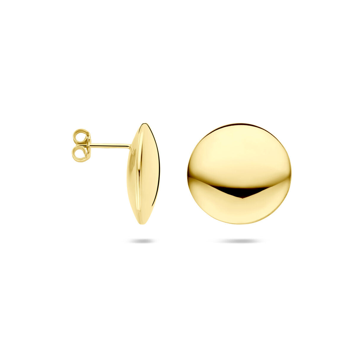 Zilveren vergulde geel oorknoppen 20 mm 1 micron - 2104018