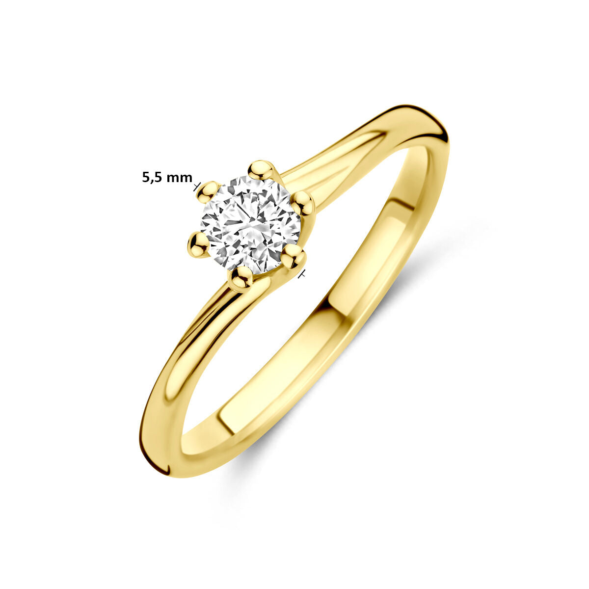 Fantasy Collection Ring lab grown diamant 0.30ct g vs 14K geelgoud