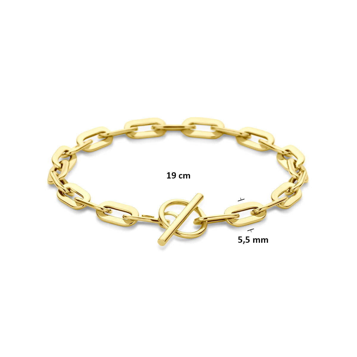 Fantasy Collection Armband kapittelslot 5,5 mm 19 cm 14K geelgoud