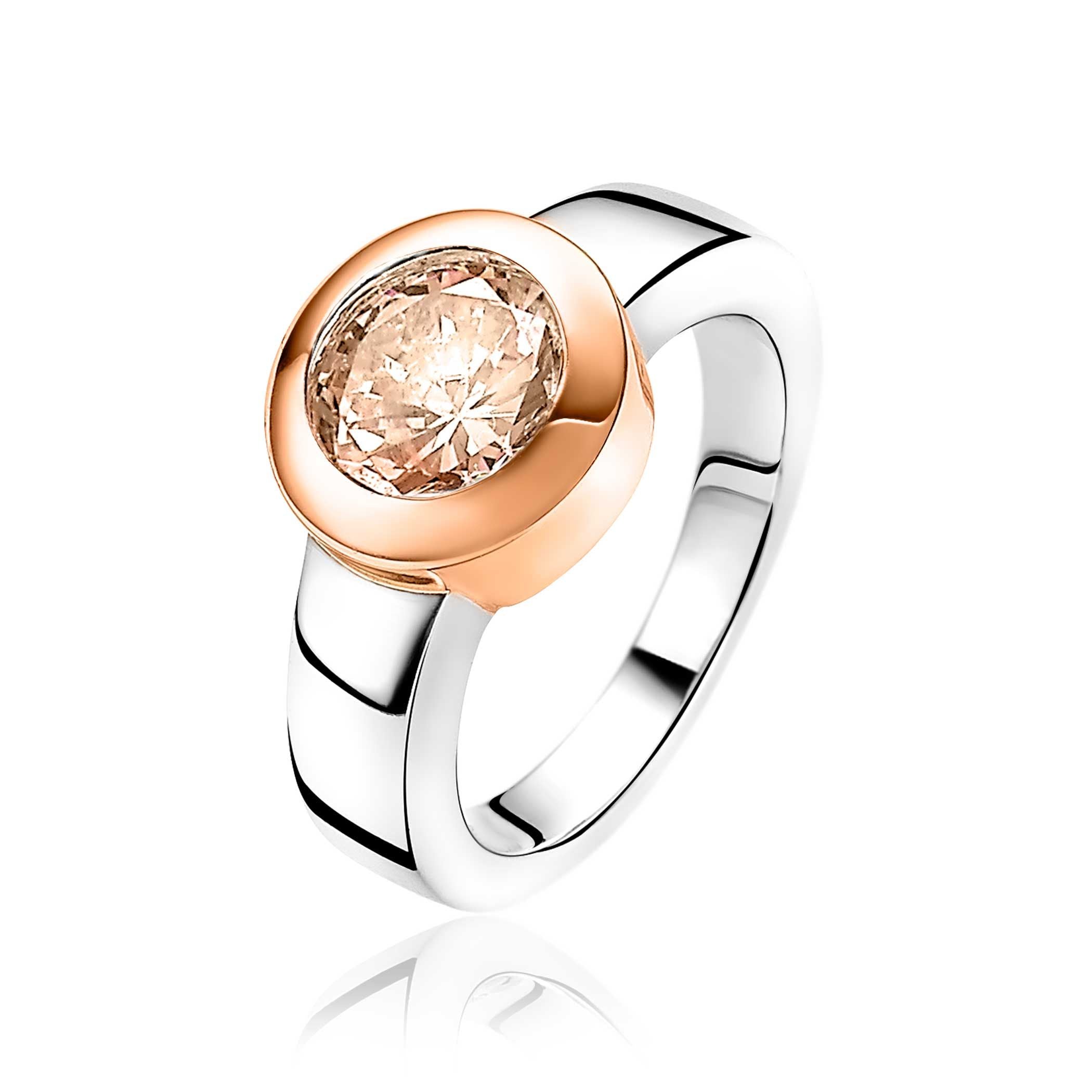 ZINZI Verguld Zilveren Ring ZIR3