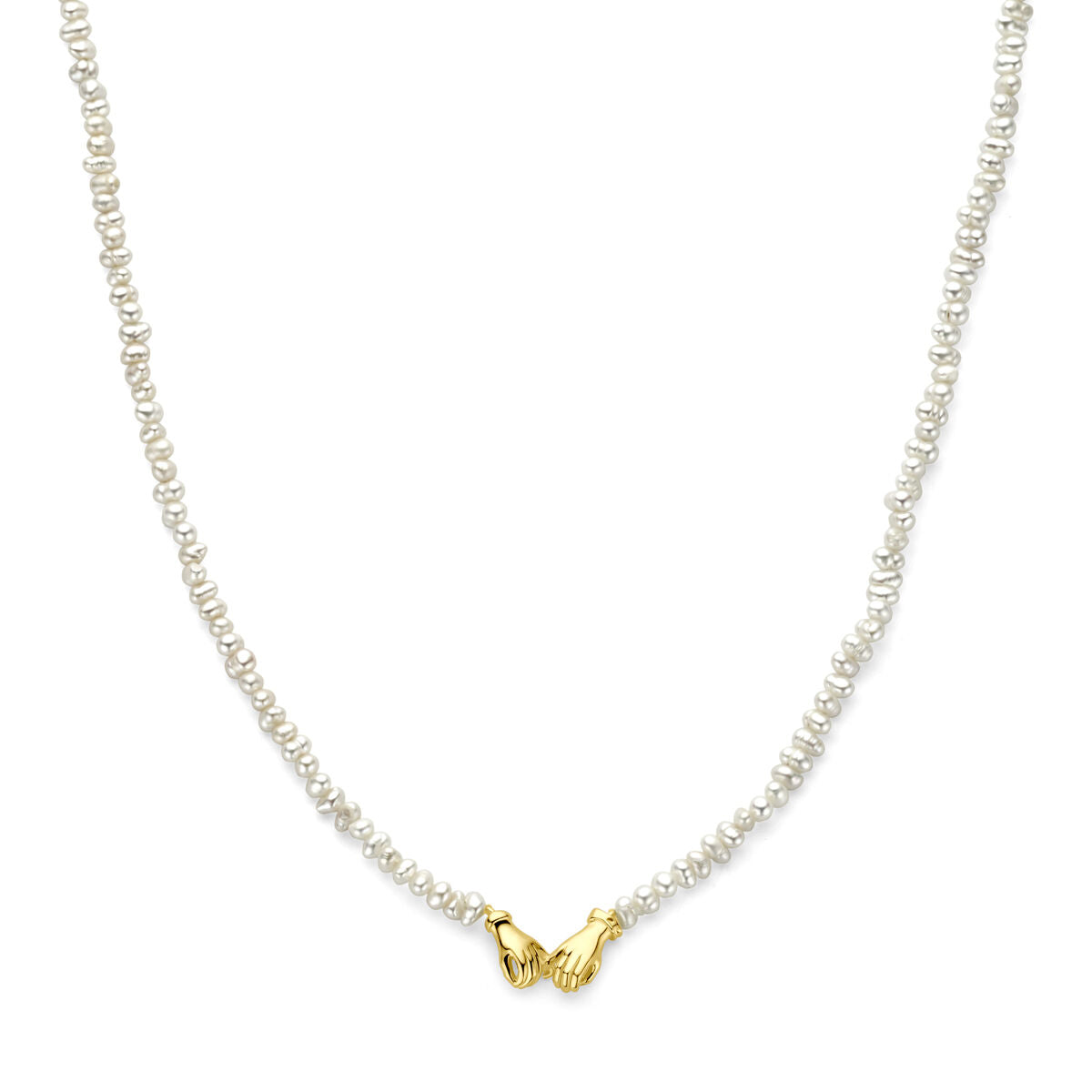 Fantasy Collection Collier parels 40 + 5 cm 3 micron zilver verguld