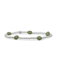 Sparkling Jewels armband Lime Jade Cushion Cut Beads - Silver SB-S-3MM-CC-G64 - PansiteNederland.nl