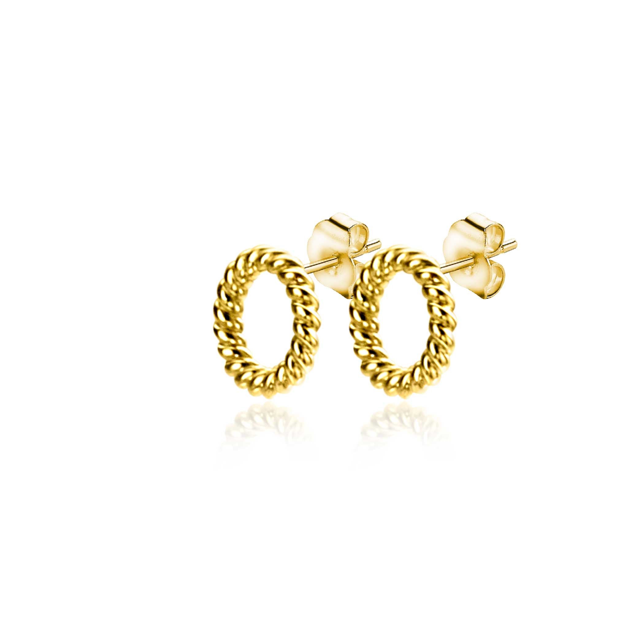 ZINZI 14K Gouden Oorknoppen ZGO400 oorbellen