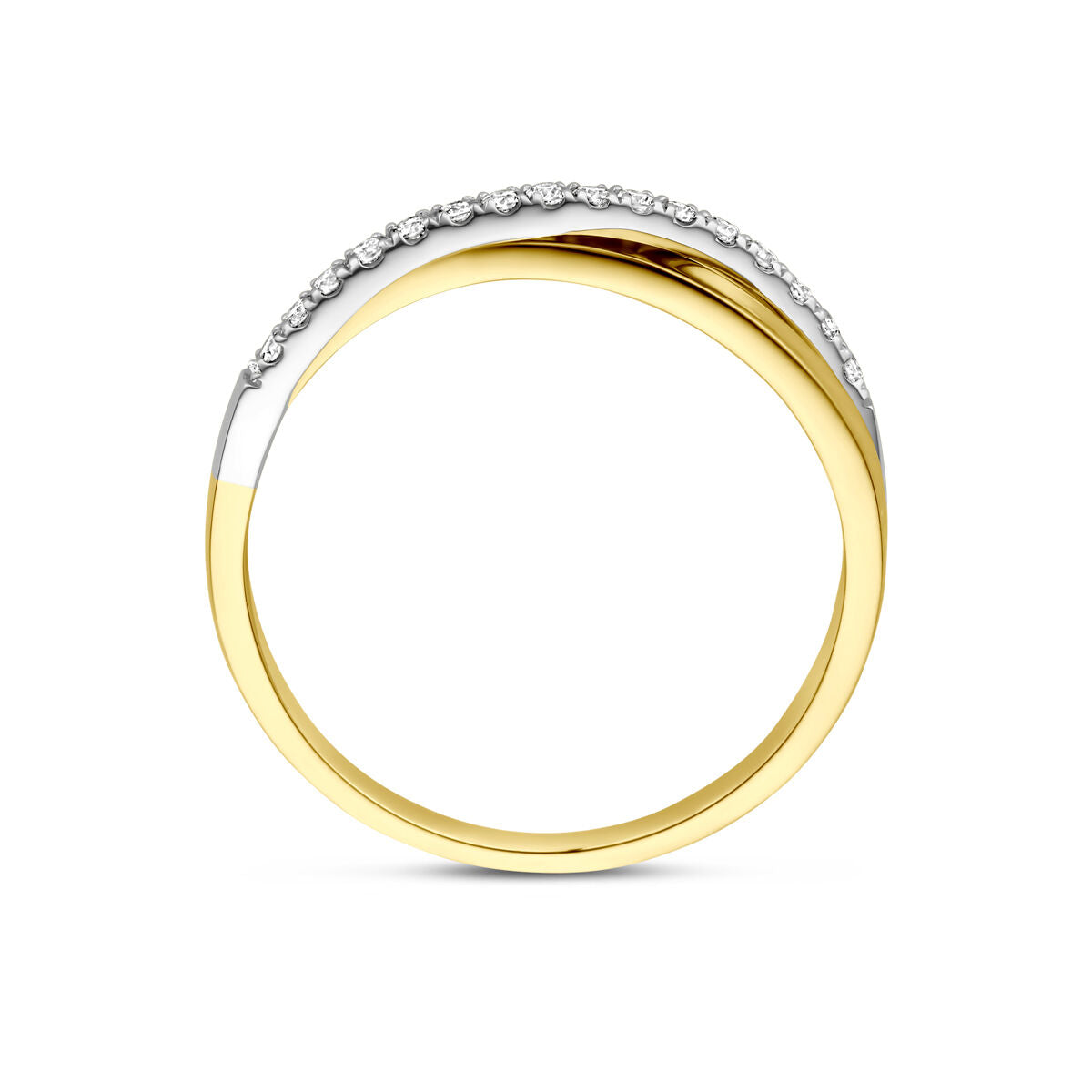 Fantasy Collection Ring diamant 0.14ct h si 14K bicolor goud