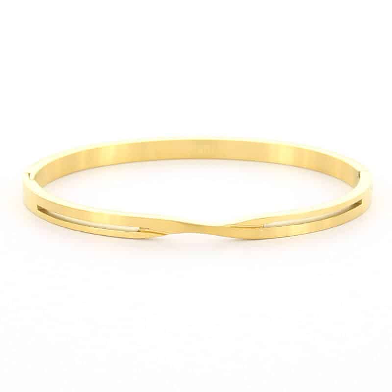 Kalli Kalli Kruislings Armband 2178G - Goudkleurig 58 mm