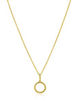 Zinzi Gold 14 krt gouden hanger met open ronde vorm 10mm, met gedraaide buis ZGH400 (zonder collier) - PansiteNederland.nl