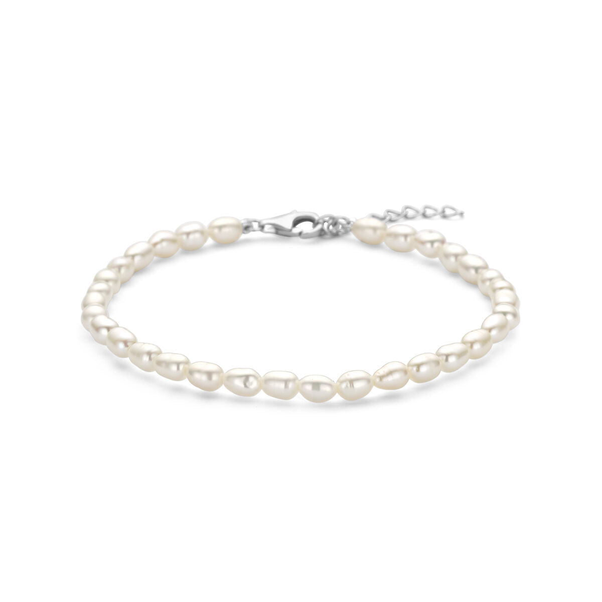 Fantasy Collection Armband parels 18 + 3 cm zilver