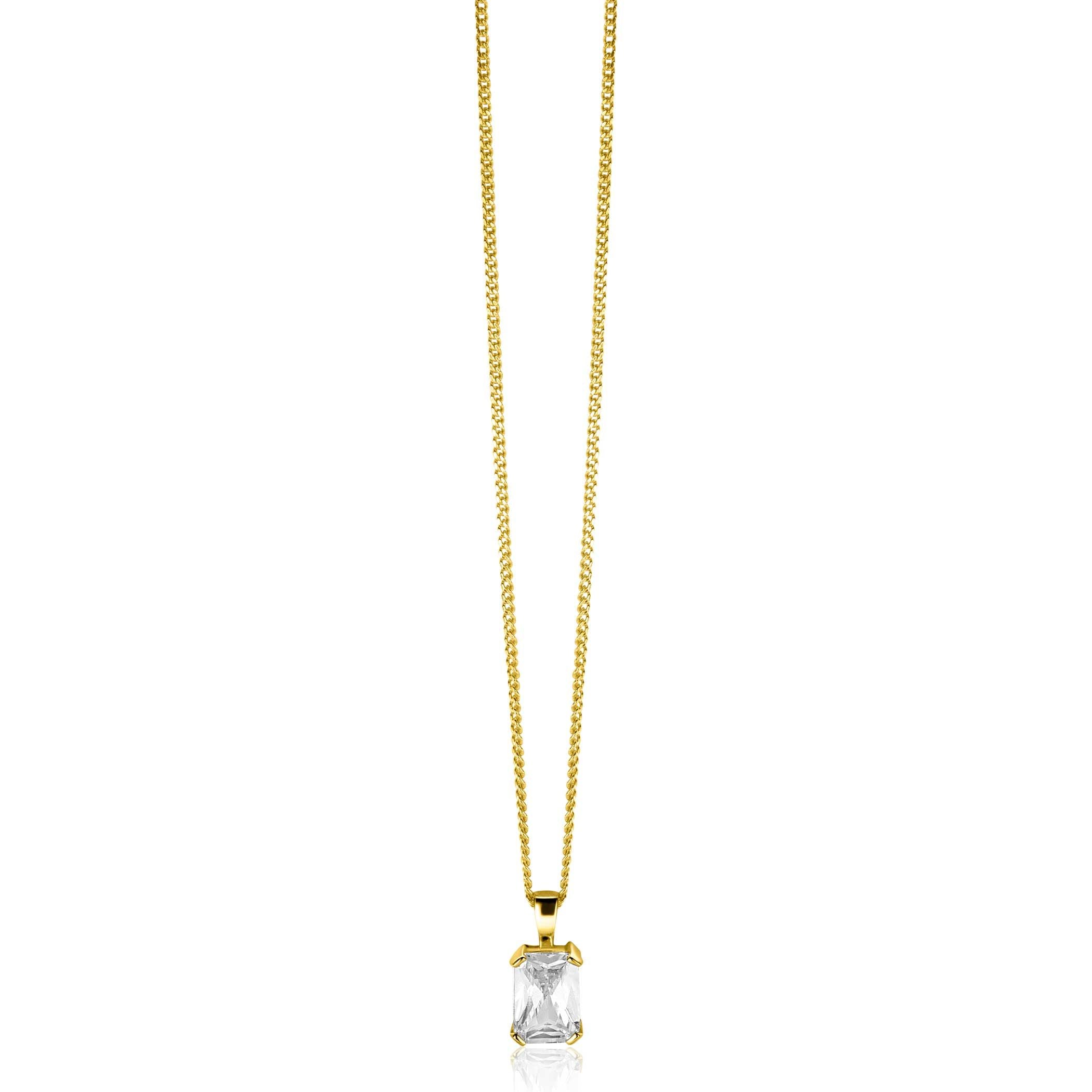 ZINZI 14K Gouden Hanger met Witte Zirkonia ZGH509