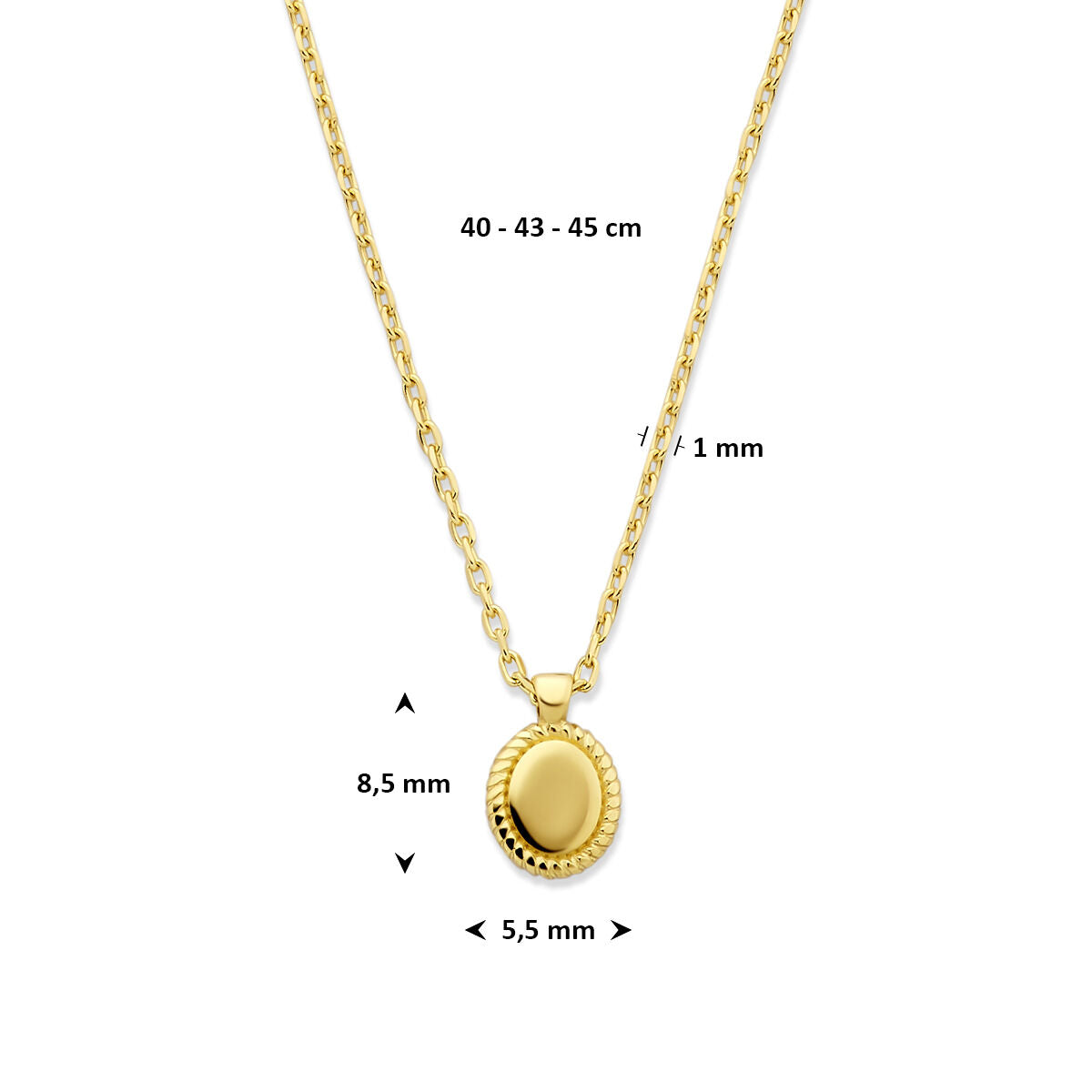Fantasy Collection Collier 41 - 43 - 45 cm 14K geelgoud