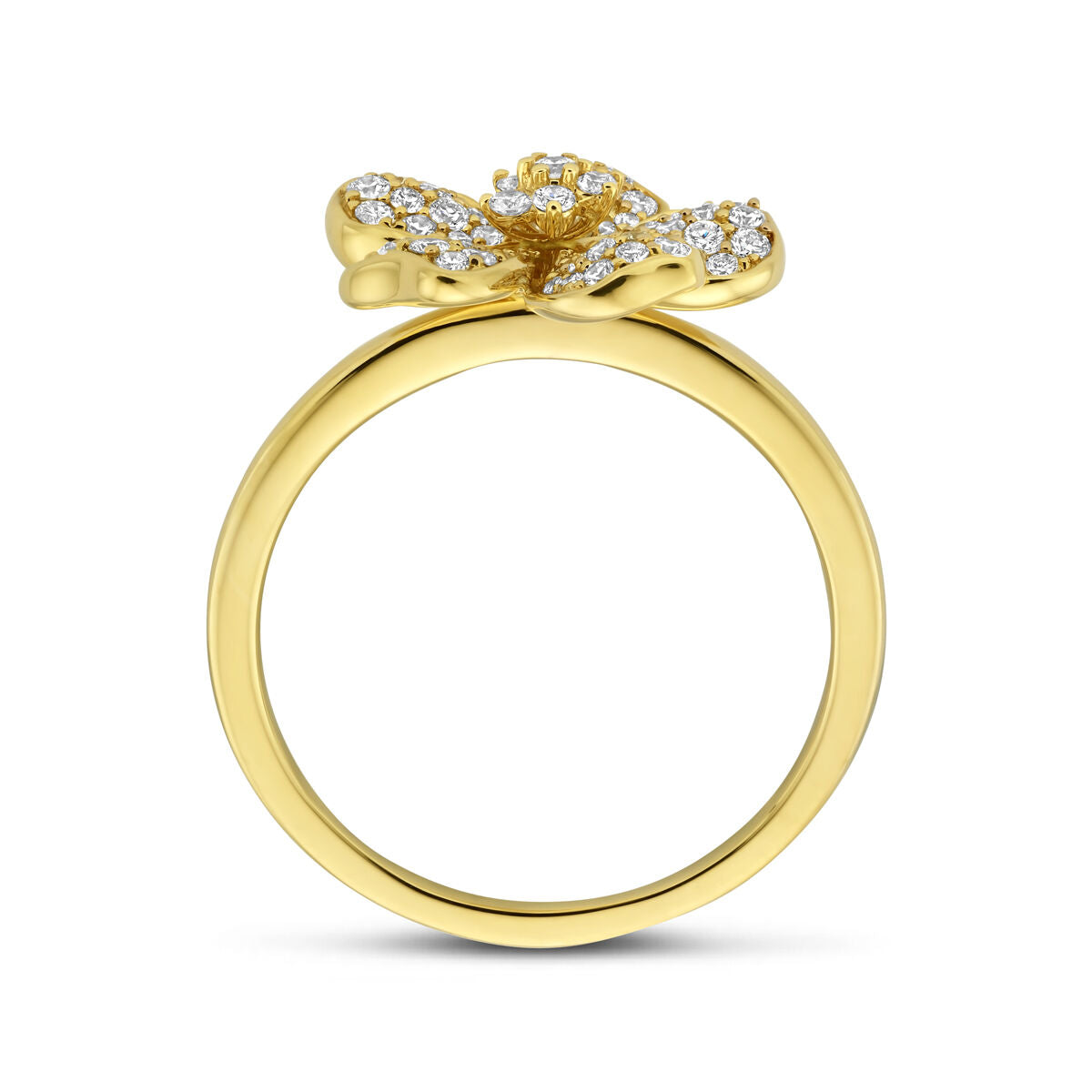 Fantasy Collection Ring bloem diamant 0.50ct h si 14K geelgoud