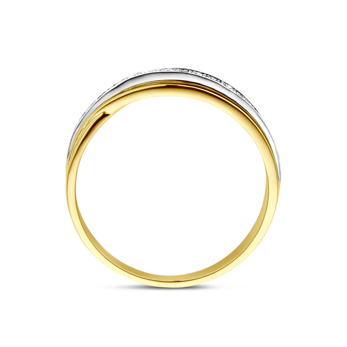 Fantasy Collection Ring diamant 0.13ct h si 14K bicolor goud