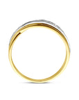 14K Bicolor Gouden Geel/Wit Ring Diamant 0.13Ct H Si 4209065 - PansiteNederland.nl