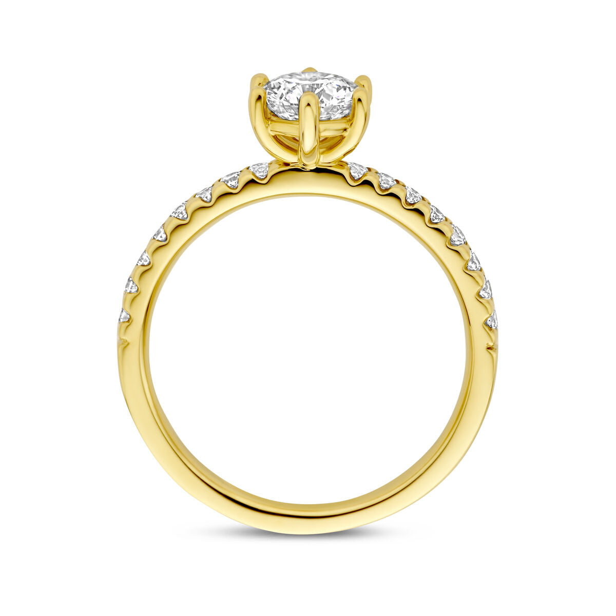 Fantasy Collection Ring lab grown diamant 0.98ct f vs 14K geelgoud