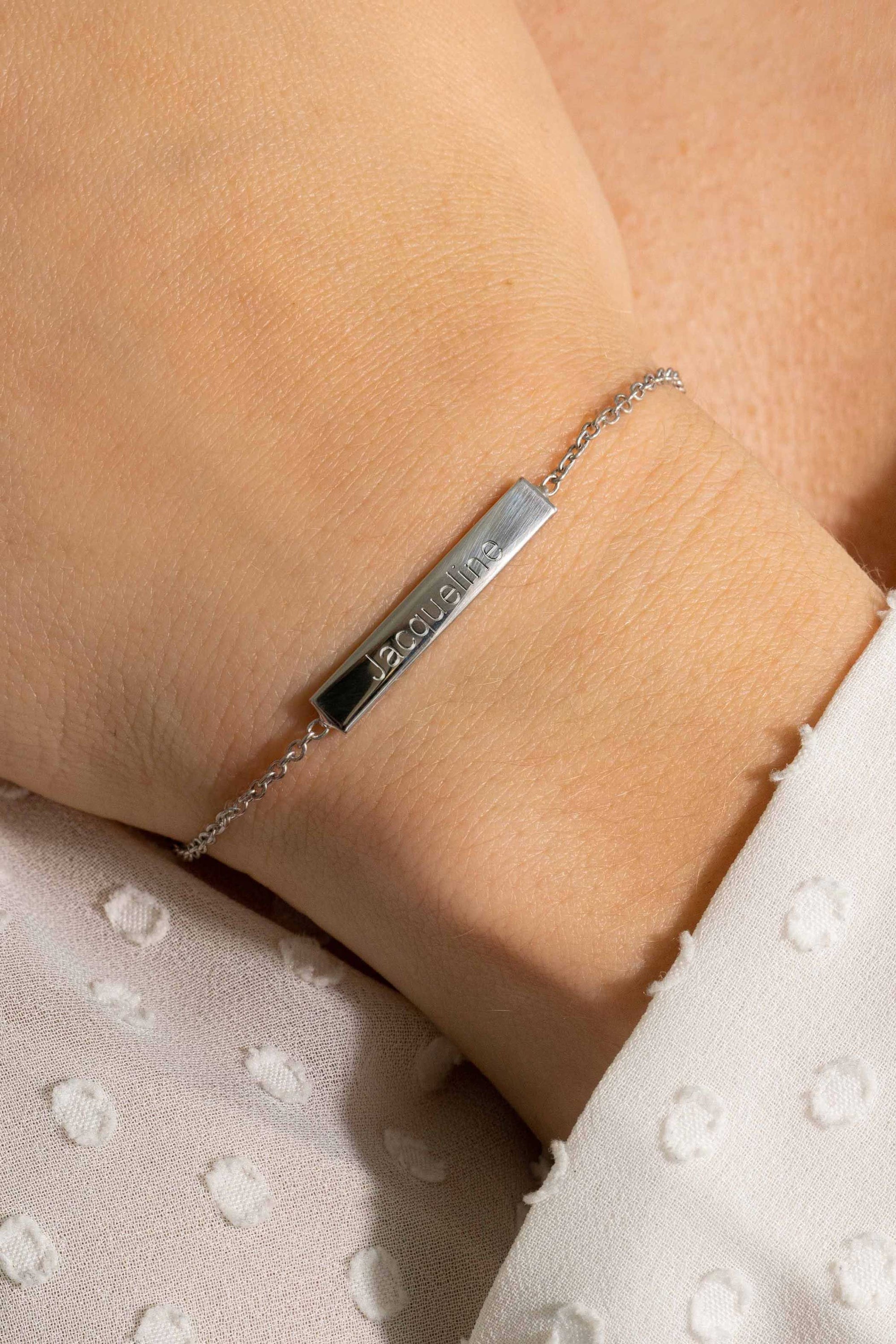 Zinzi zilveren armband met glanzend plaatje om te graveren 17-20cm ZIA2344 - PansiteNederland.nl