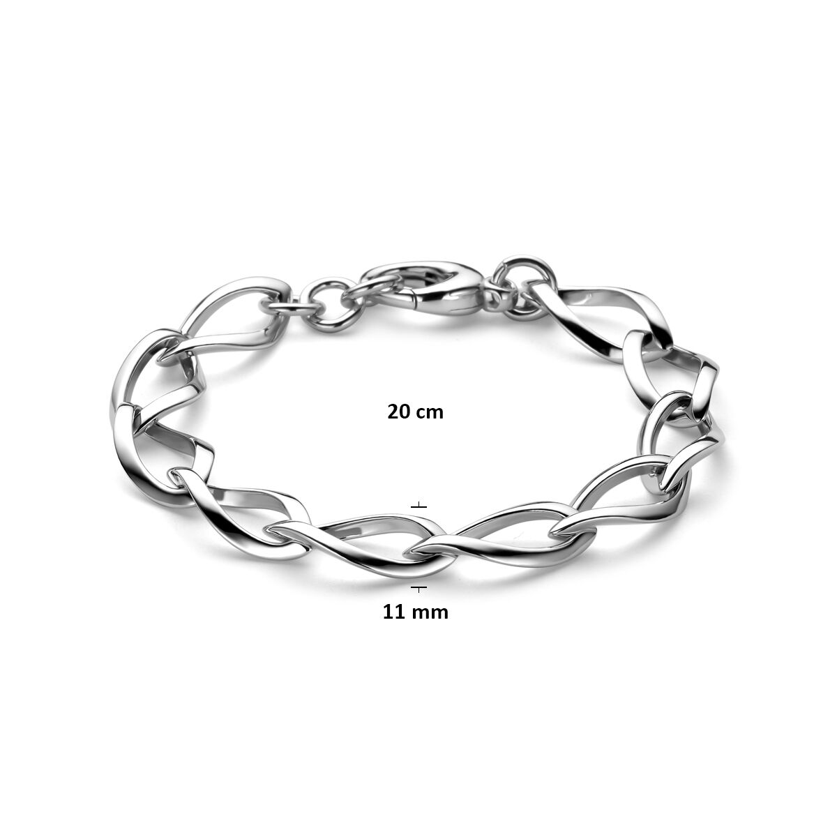 Fantasy Collection Armband 11 mm 20 cm zilver