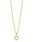 Zinzi APRIL hanger 8mm gold plated geboortesteen diamant wit zirkonia ZIH-APR (zonder collier) - PansiteNederland.nl