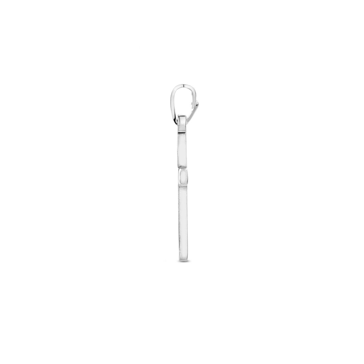 Fantasy Collection Hanger kruis gehamerd 20 mm zilver