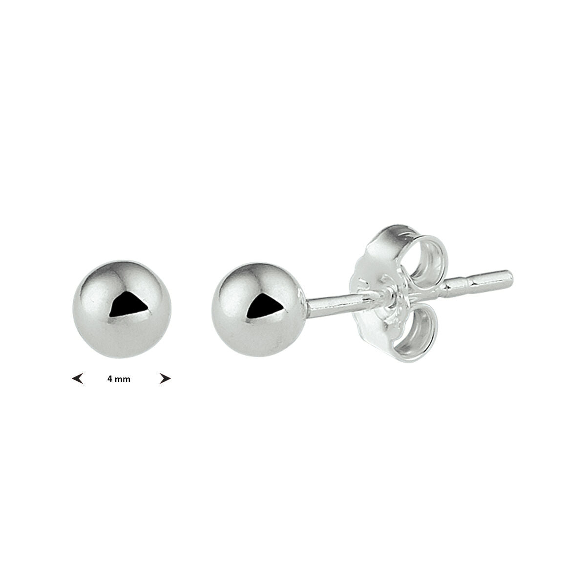 Fantasy Collection Oorbellen bolletje zilver