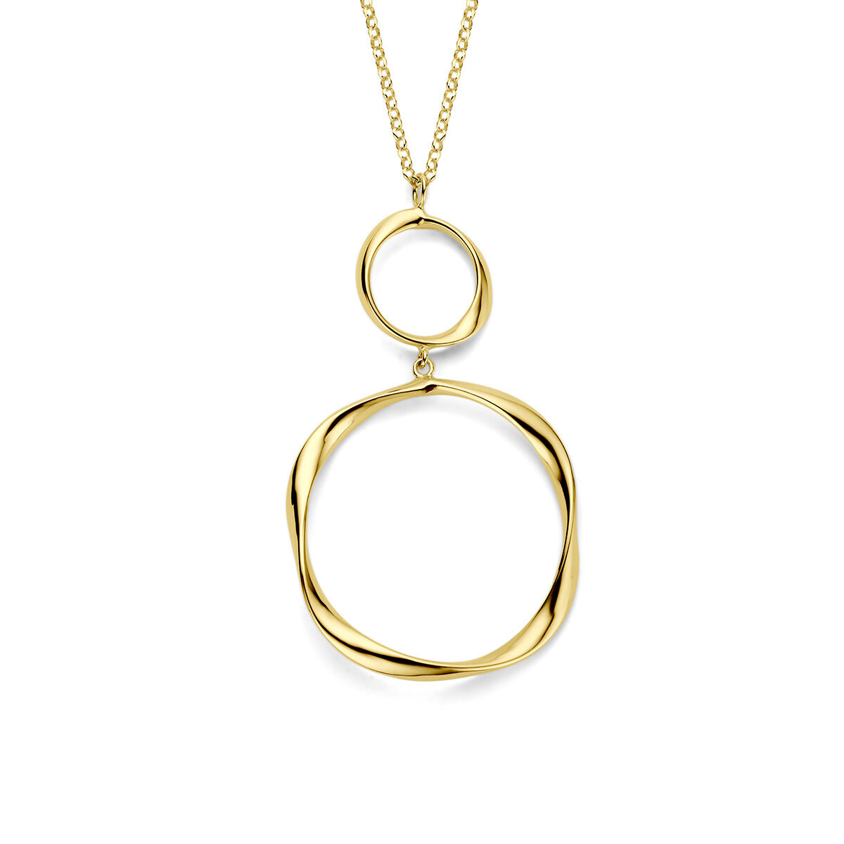 Fantasy Collection Collier gedraaid 41 + 4 cm 3 micron zilver verguld