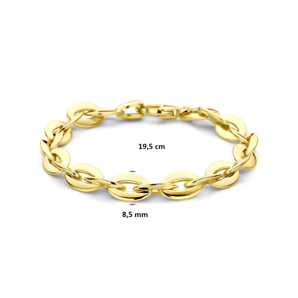 Fantasy Collection Armband 8,5 mm 19,5 cm 14K geelgoud