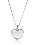 Zinzi zilveren hanger hart met parelrand voor gravure ZIH2654 (zonder collier) - PansiteNederland.nl
