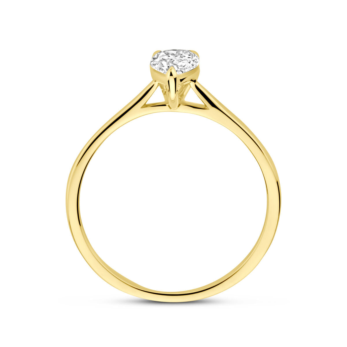 Fantasy Collection Ring lab grown diamant 0.50ct h si 14K geelgoud