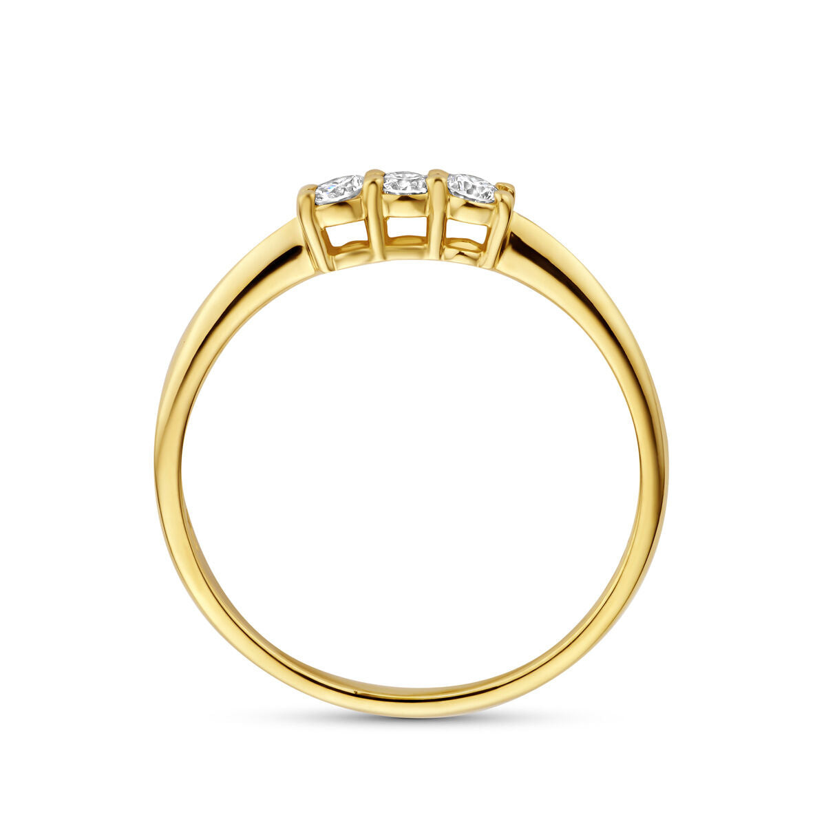 Fantasy Collection Trilogie ring lab grown diamant 0.15ct g vs 14K geelgoud