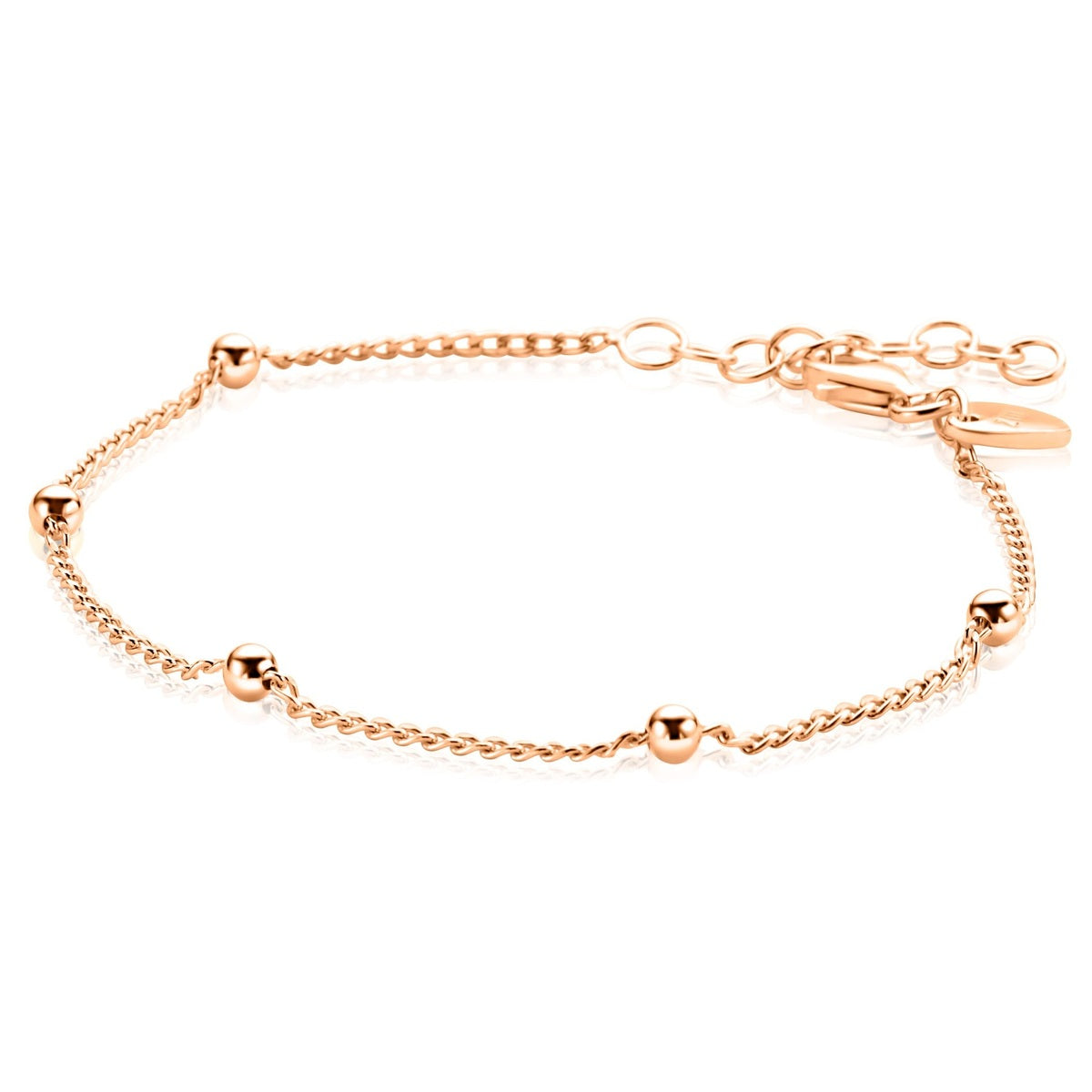 ZINZI roseverguld Zilveren Armband 18-21 cm - ZIA2714R