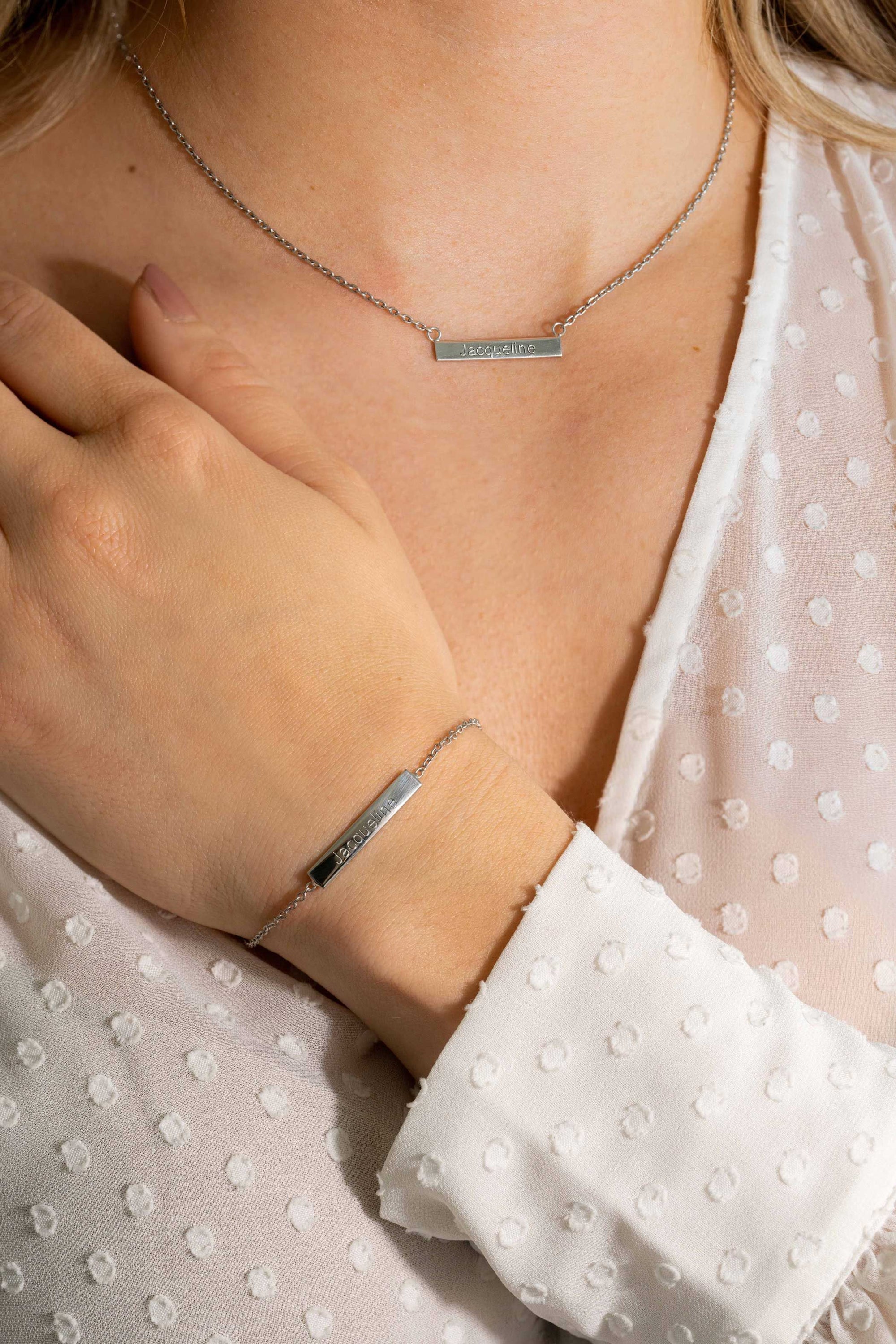 Zinzi zilveren armband met glanzend plaatje om te graveren 17-20cm ZIA2344 - PansiteNederland.nl