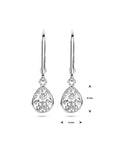 Zilver Gerhodineerd Oorhangers Zirkonia Brisur Haak 1308096 - PansiteNederland.nl