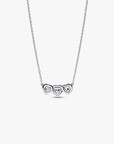 Pandora Halo Hart Trilogy Halsketting 394412C01 – Zilver met Zirkonia