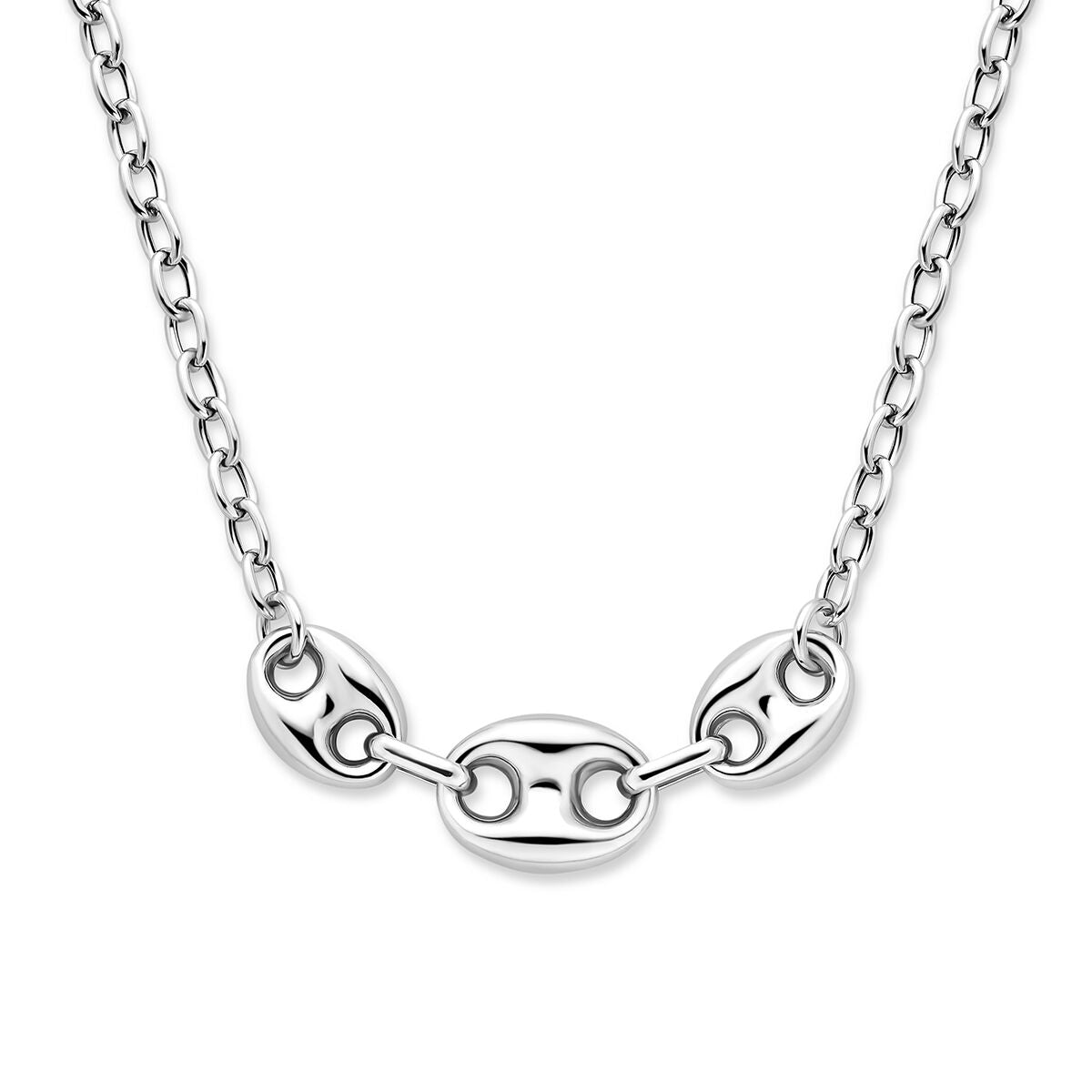 Fantasy Collection Collier koffieboon 4,3 mm 41 + 4 cm zilver