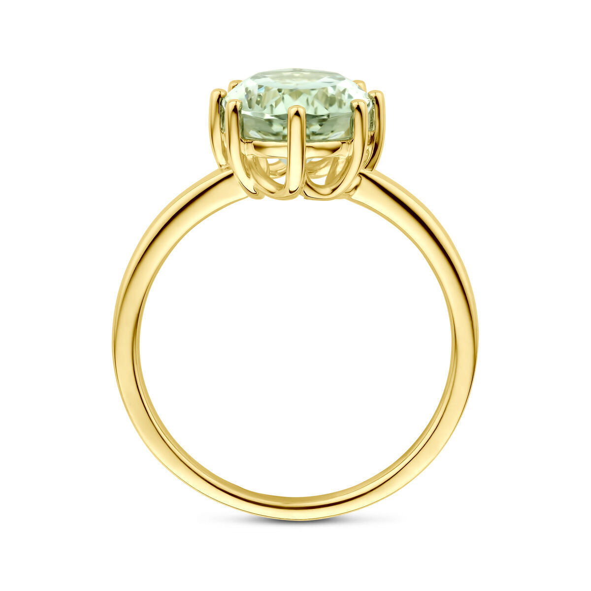 Fantasy Collection Ring groen amethist 14K geelgoud