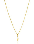 Zinzi Gold 14 karaat gouden hanger met glimmende bliksemschicht 18mm ZGH402 (zonder collier) - PansiteNederland.nl