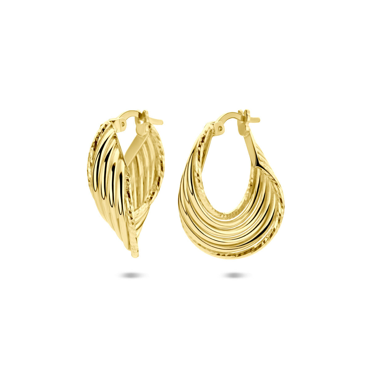 Fantasy Collection Oorbellen gediamanteerd 25 mm 1 micron zilver verguld