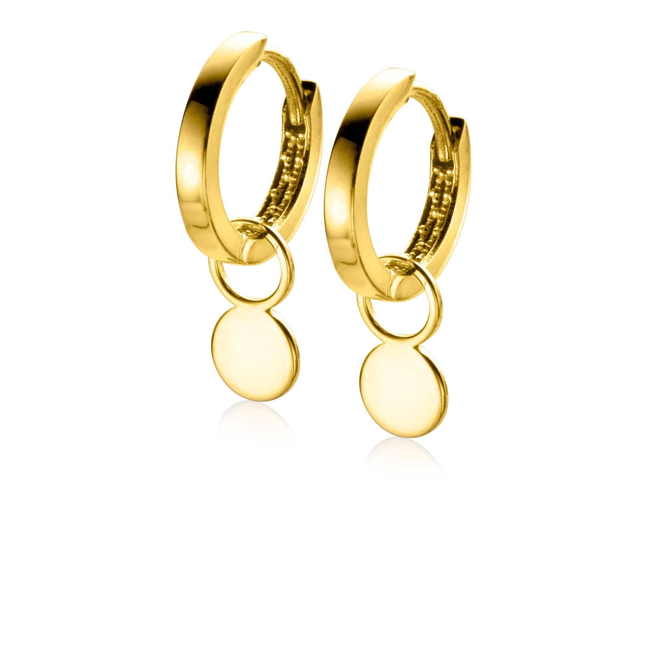 ZINZI 14K Gouden Oorbedels ZGCH388 zilver