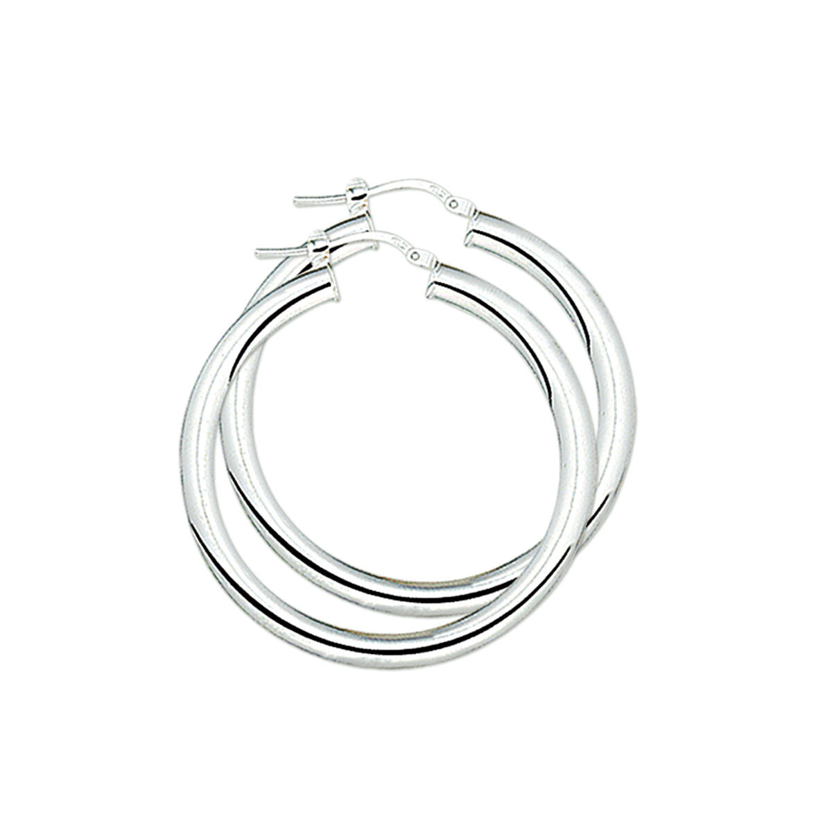 Fantasy Collection Oorbellen 5,0 mm ronde buis zilver