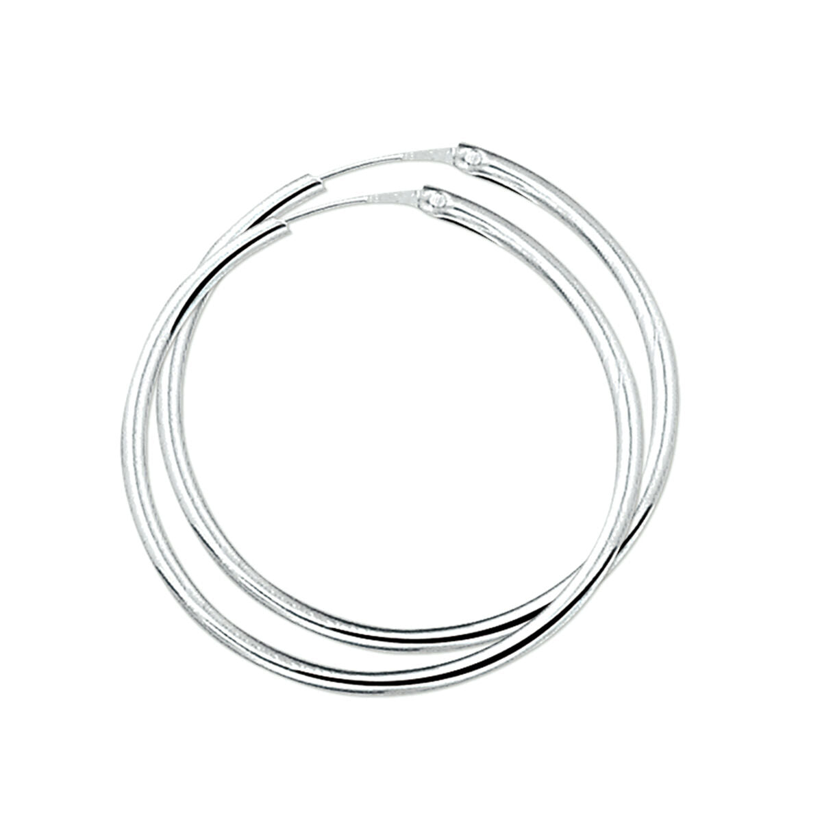 Fantasy Collection Oorbellen 2,0 mm ronde buis zilver