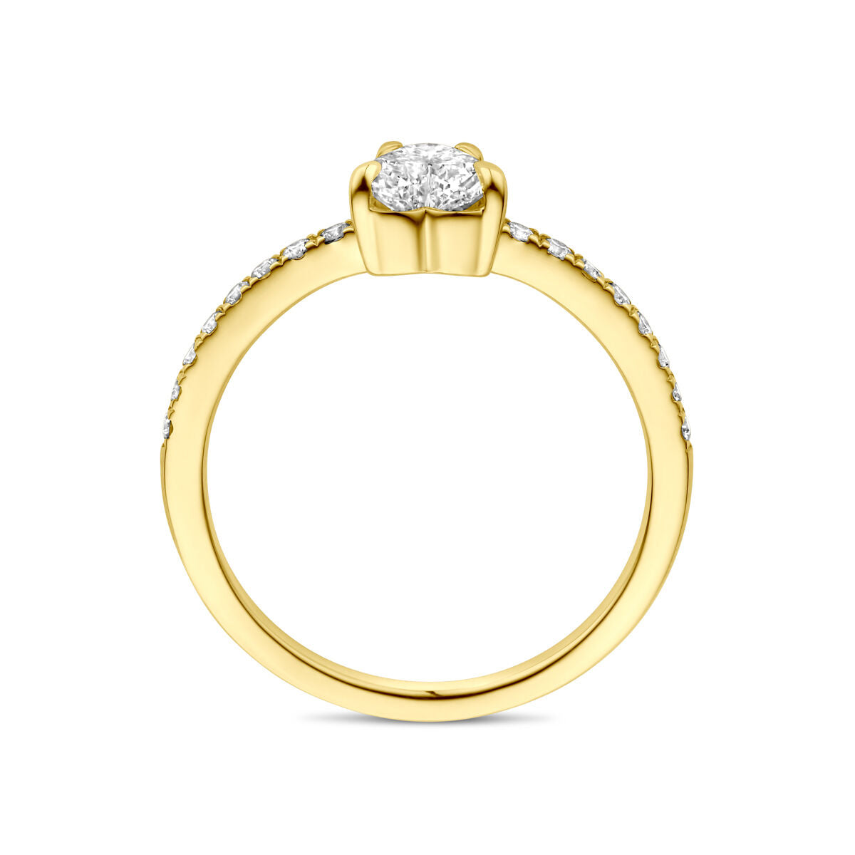 Fantasy Collection Ring lab grown diamant 0.665ct h si 14K geelgoud